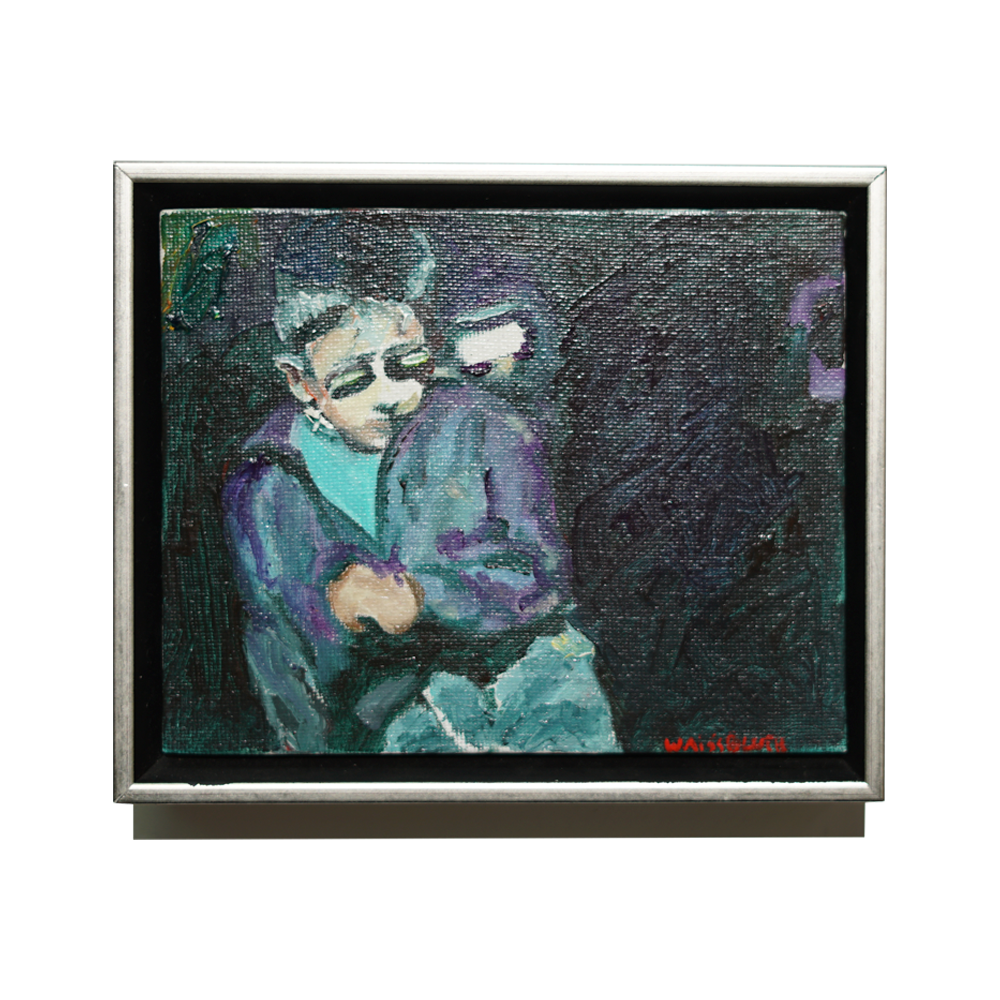 Pintura al óleo enmarcada "Niño Ruso bailando 1"