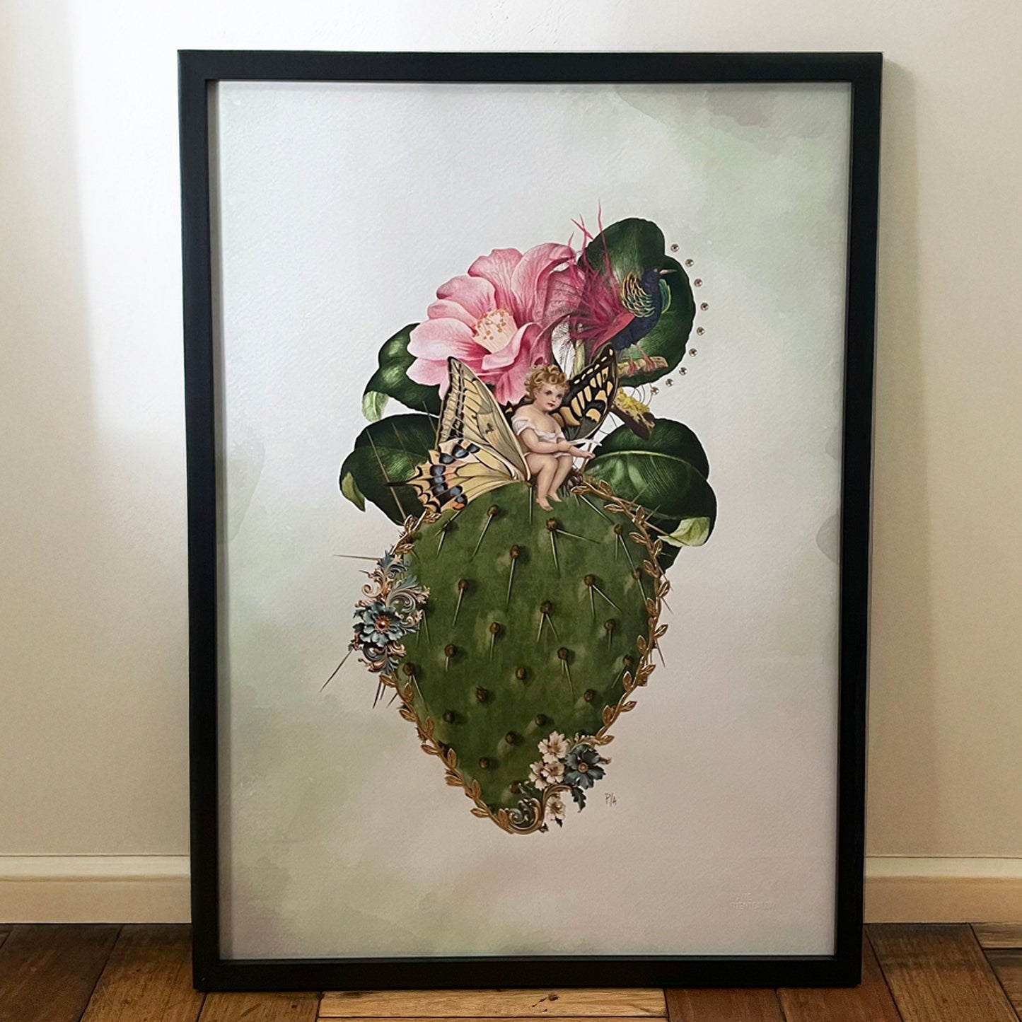 Cuadro collage "Camelia" de Mane Fuentealba
