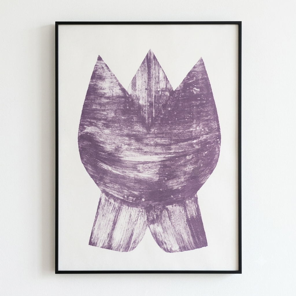 Litografia enmarcada "Bromelia" de Pilo Contreras