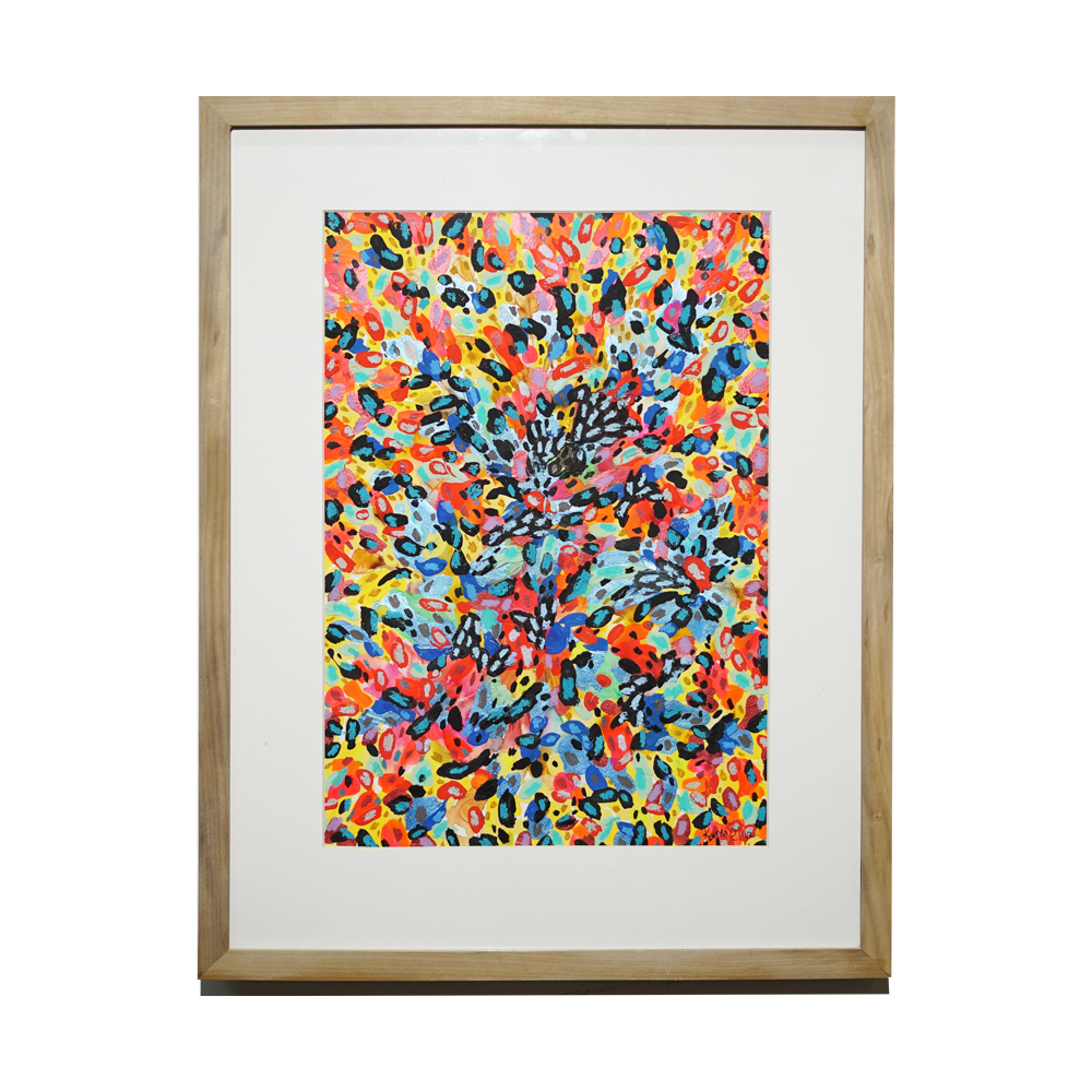 Pintura acrilica explosión floral Karina Oliva