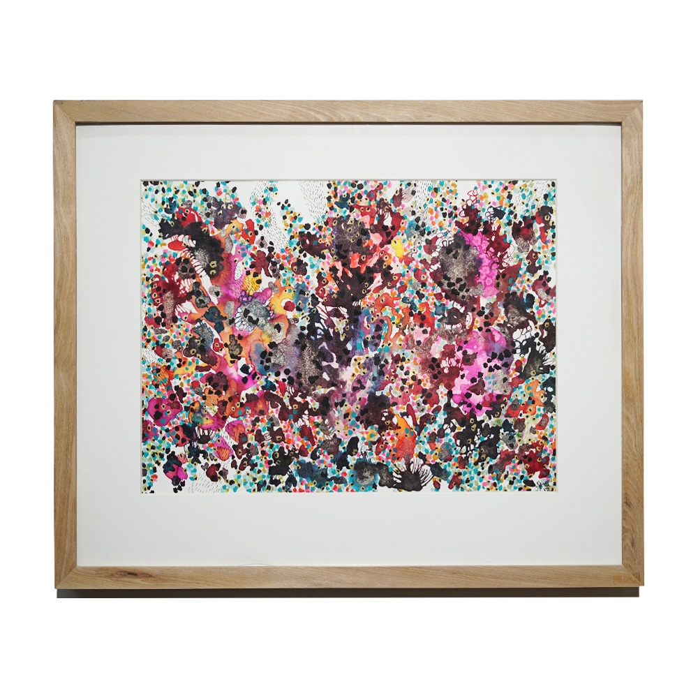 Pintura acrilica flores de coral