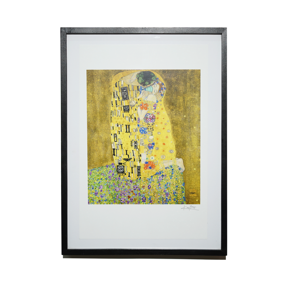 Ilustración Beso de Klimt