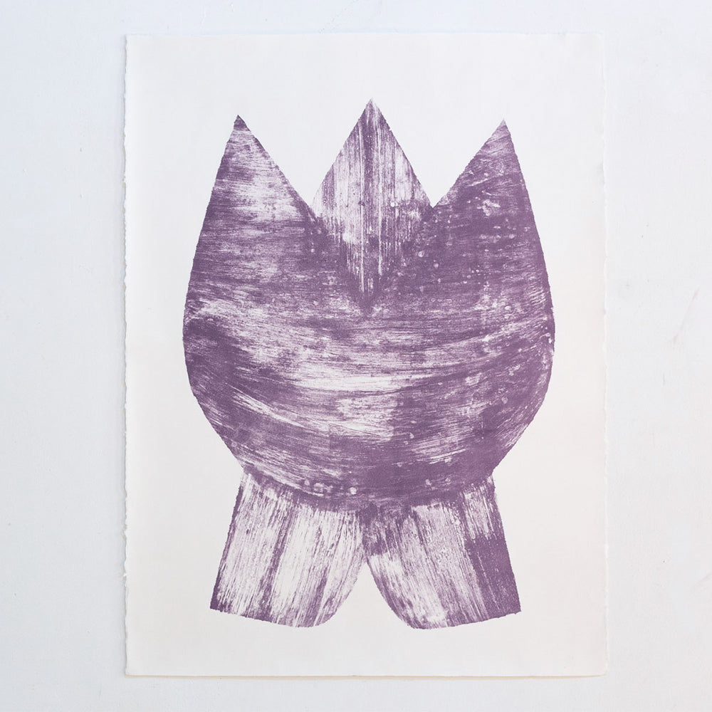 Litografía a color "Bromelia"