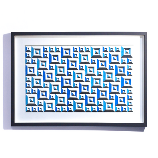 Cuadro volumétrico "Azul 4" de Tania Parry