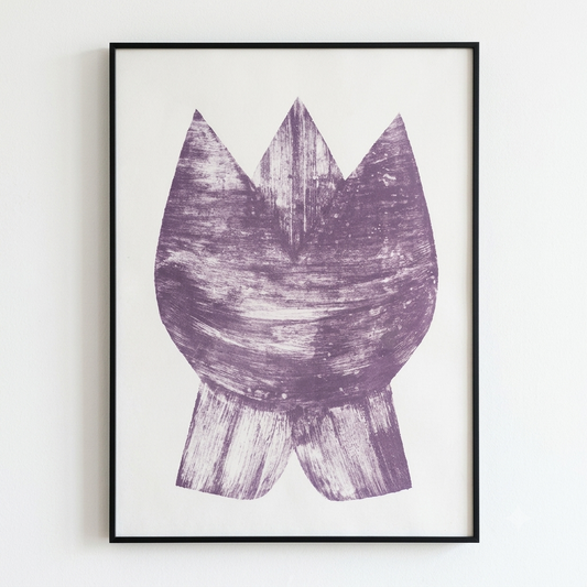Litografia enmarcada "Bromelia" de Pilo Francis