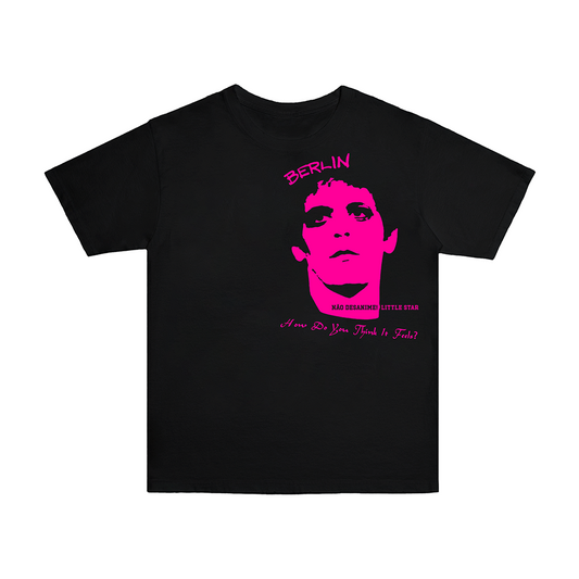 Polera "LOU REED" estampado rosa