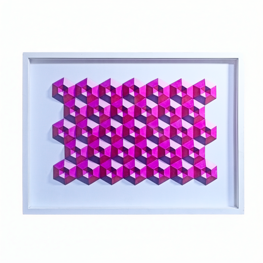 Cuadro volumétrico "Violeta" de Tania Parry